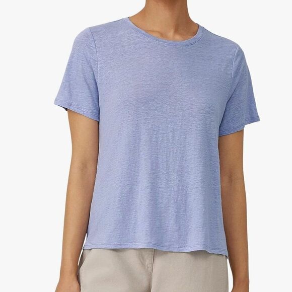 Eileen Fisher Crew Neck Short Sleeve Tee in Size Small - Picture 1 of 7